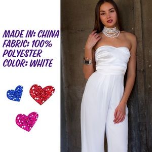 NWT Strapless Semi-Sweetheart Jumpsuit